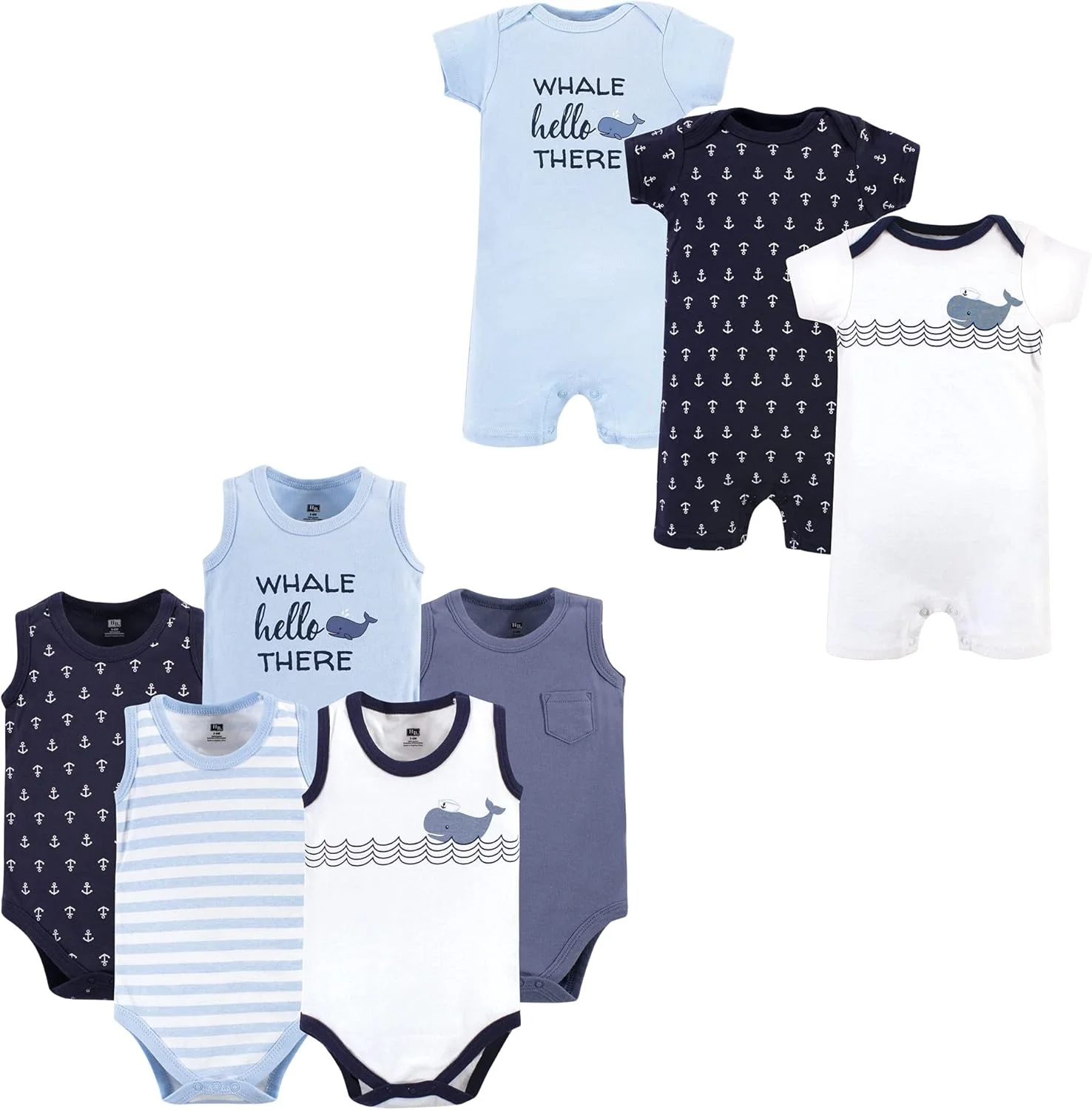 لباس های زیر دکمه دار و سرهمی نخی نوزاد هادسون بیبی، 8 تکه، ساحل دریا، 18-24 ماه لباس های زیر دکمه دار و سرهمی نخی نوزاد هادسون بیبی، 8 تکه، ساحل دریا، 18-24 ماه