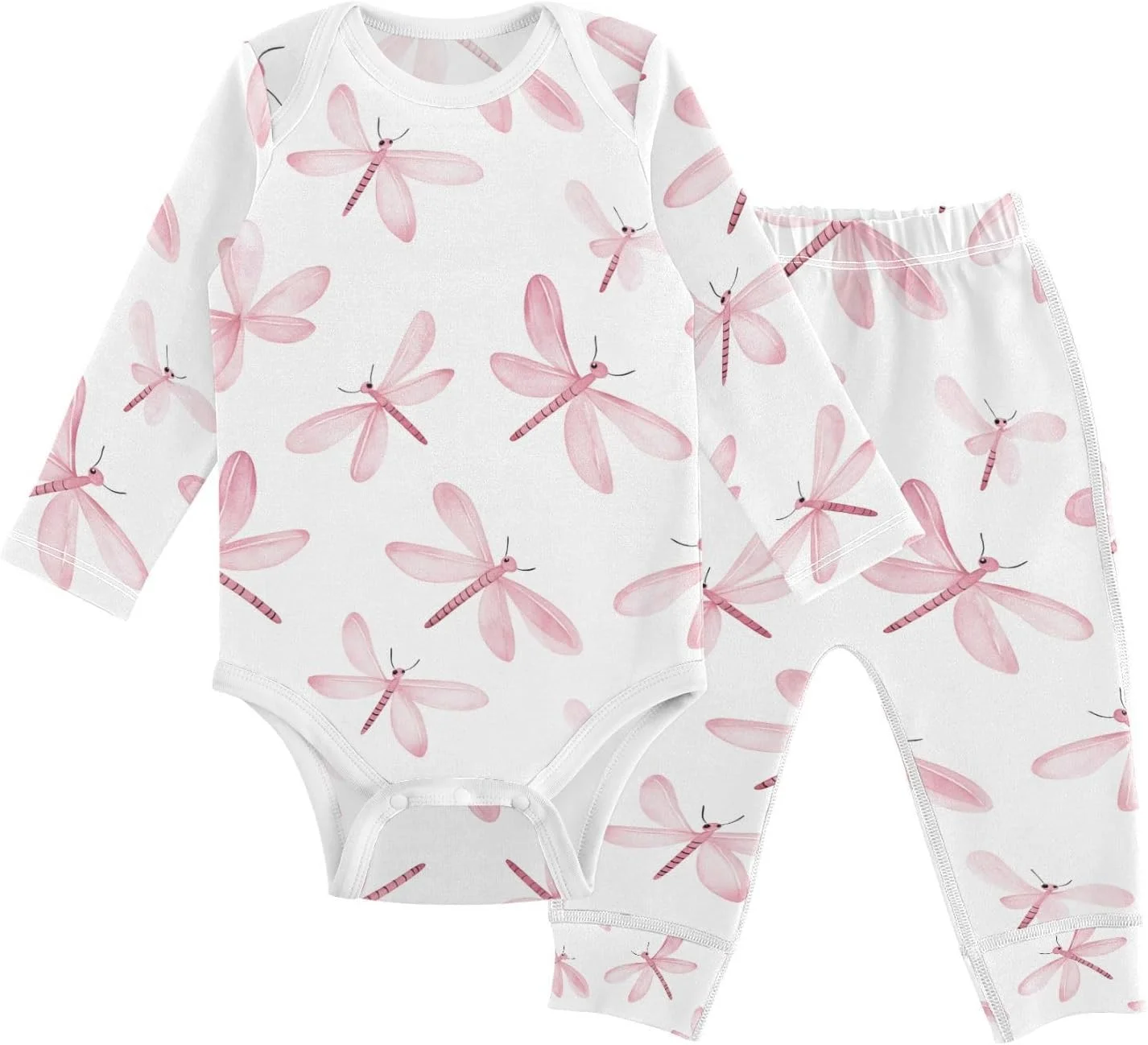 ست بادی و شلوار نوزادی آستین بلند طرح سگ کولی و طرح گاو مناسب نوزادان دختر و پسر 0 تا 24 ماه