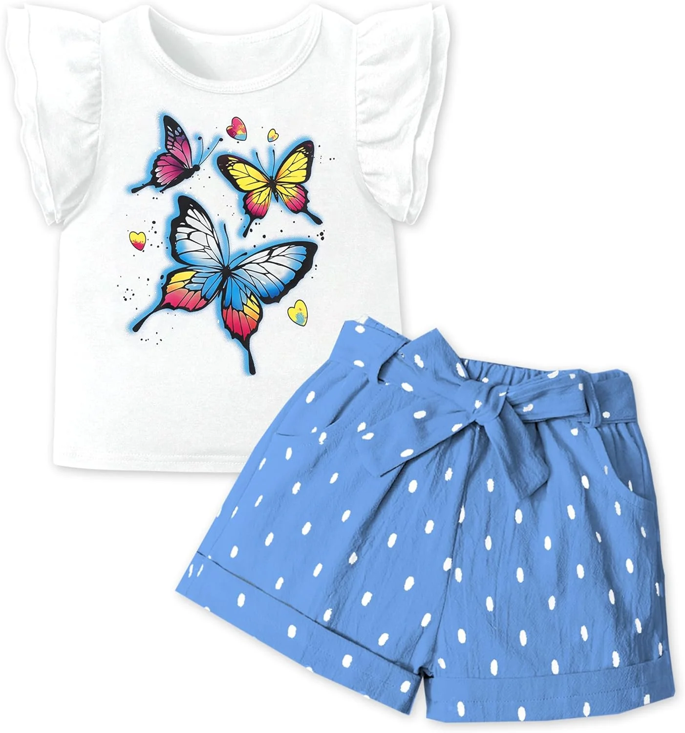 ست لباس دخترانه MIGU شامل دامن و تاپ