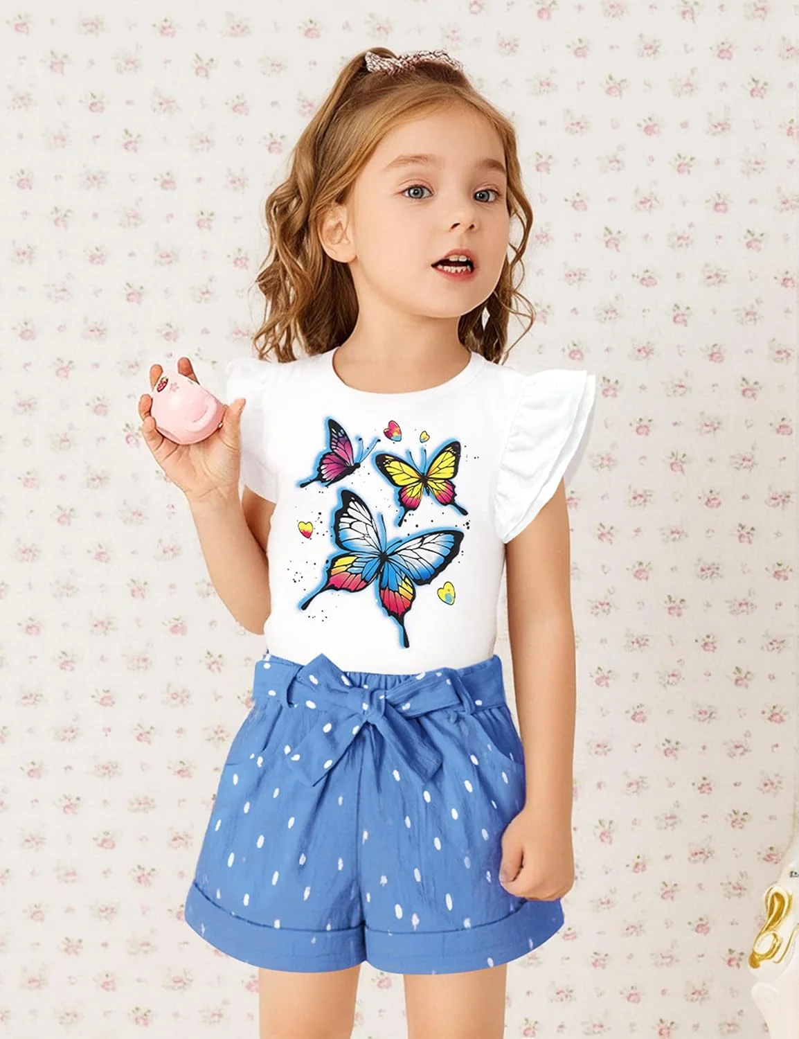 ست لباس دخترانه MIGU شامل دامن و تاپ