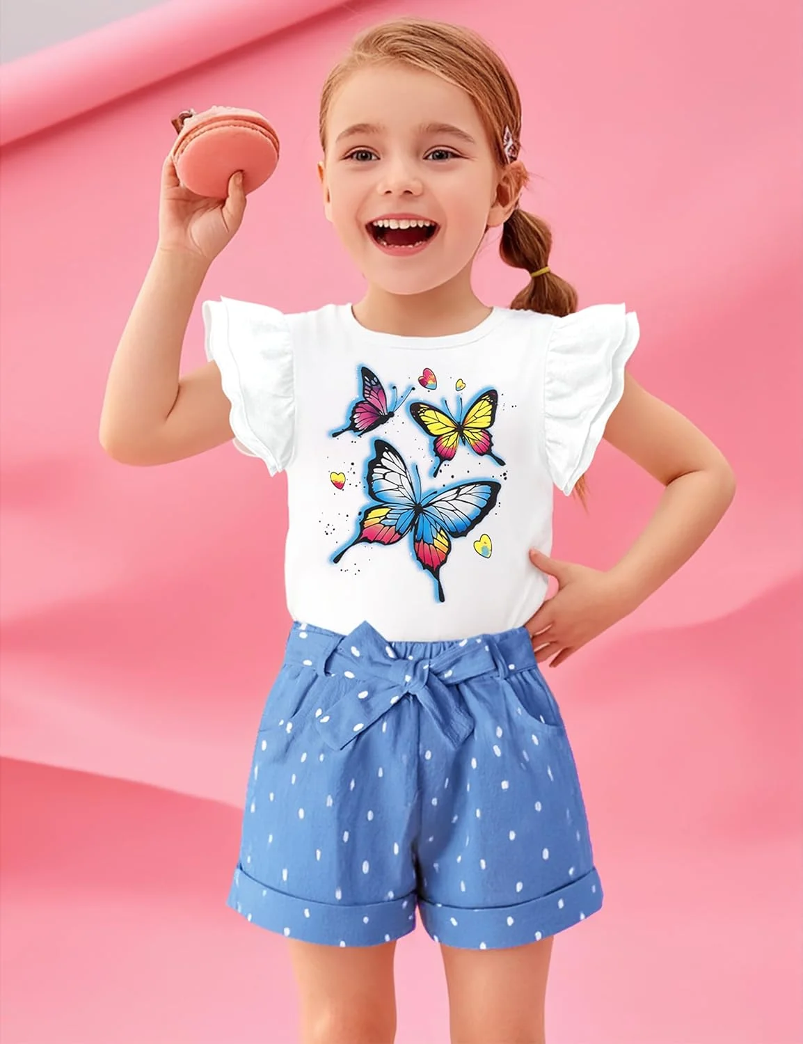 ست لباس دخترانه MIGU شامل دامن و تاپ