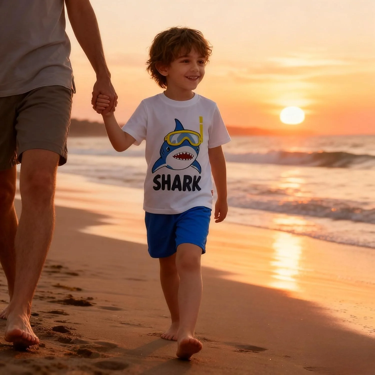 ست 4 تکه تابستانی پسرانه، شامل تیشرت راه راه و شلوارک، لباس های بازی غیر رسمی