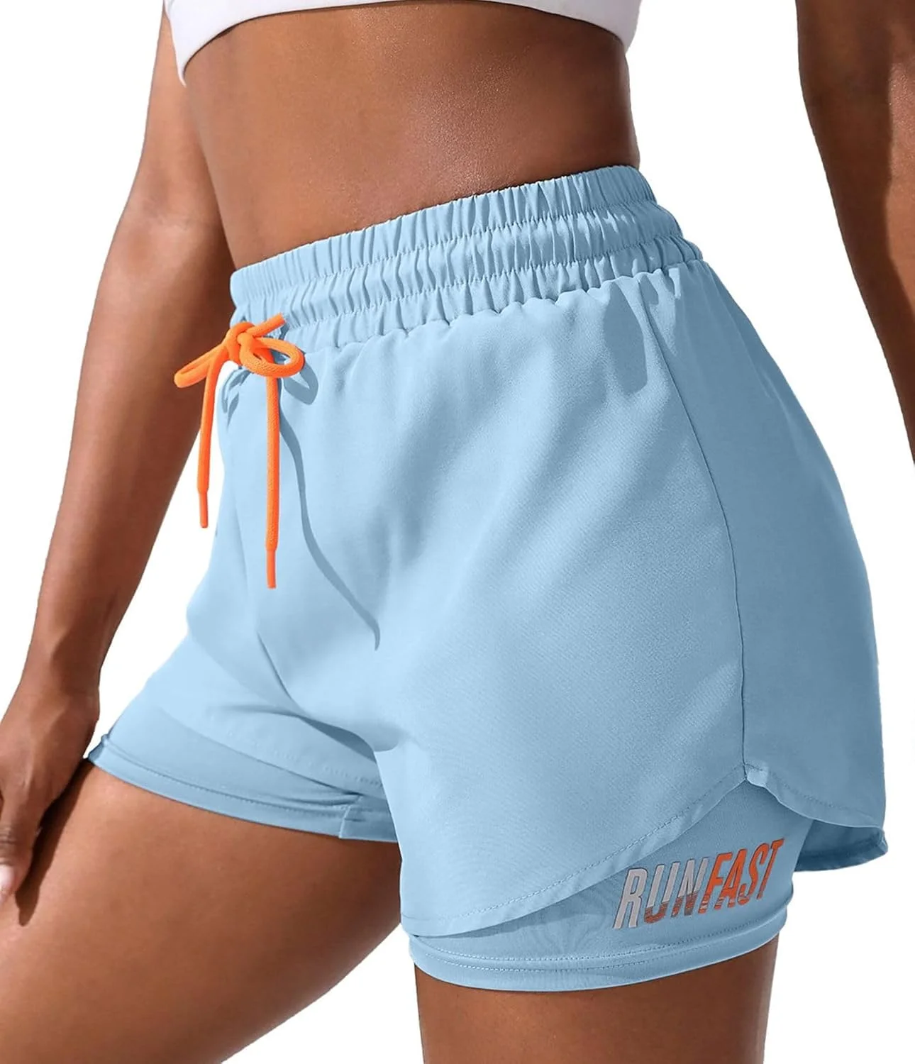 ست 2 عددی شورت ورزشی زنانه 2 در 1 کمر بلند مناسب دویدن و پیادهروی به همراه آستر ست 2 عددی شورت ورزشی زنانه 2 در 1 کمر بلند مناسب دویدن و پیادهروی به همراه آستر