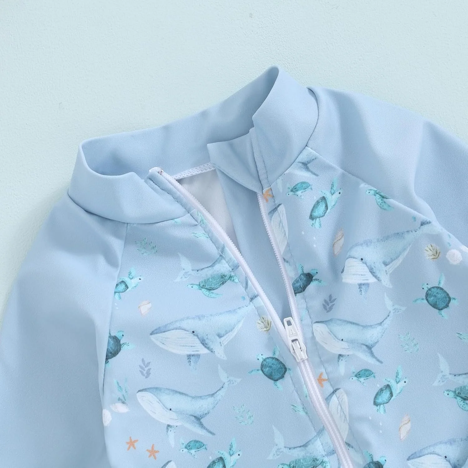 مایو دخترانه نوزادی آستین بلند یک تکه با کلاه، لباس شنا ساحلی مایو دخترانه نوزادی آستین بلند یک تکه با کلاه، لباس شنا ساحلی