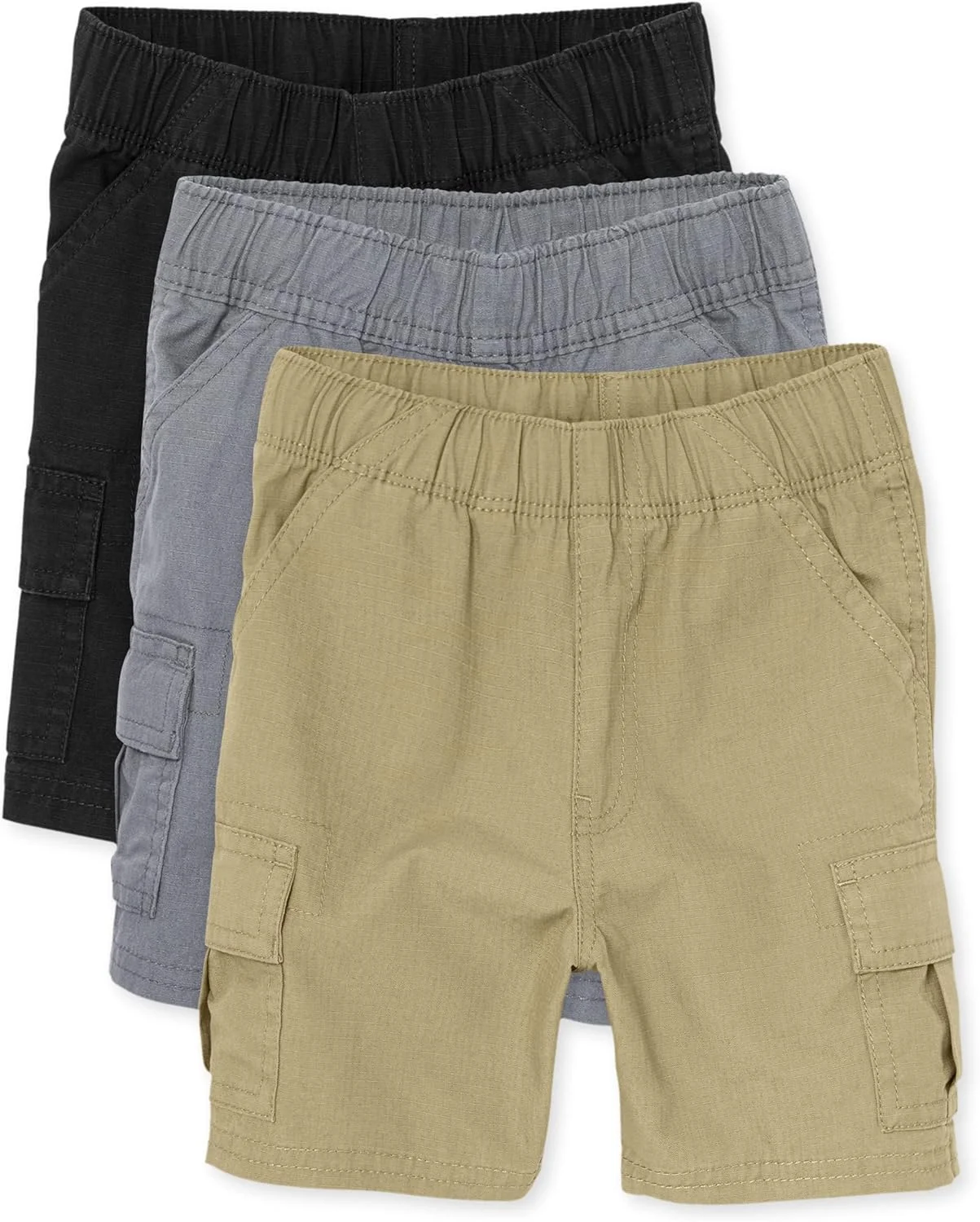 The Children's Place شلوارک پسرانه بچه گانه مدل Uniform Pull On Cargo بسته 3 عددی