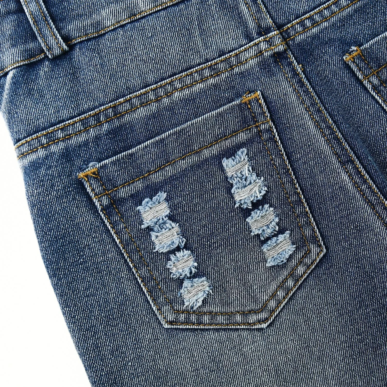 سرهمی جین دخترانه KIDSCOOL SPACE، دارای کش در قسمت کمر، شلوار جین با سوراخ های پاره سرهمی جین دخترانه KIDSCOOL SPACE، دارای کش در قسمت کمر، شلوار جین با سوراخ های پاره