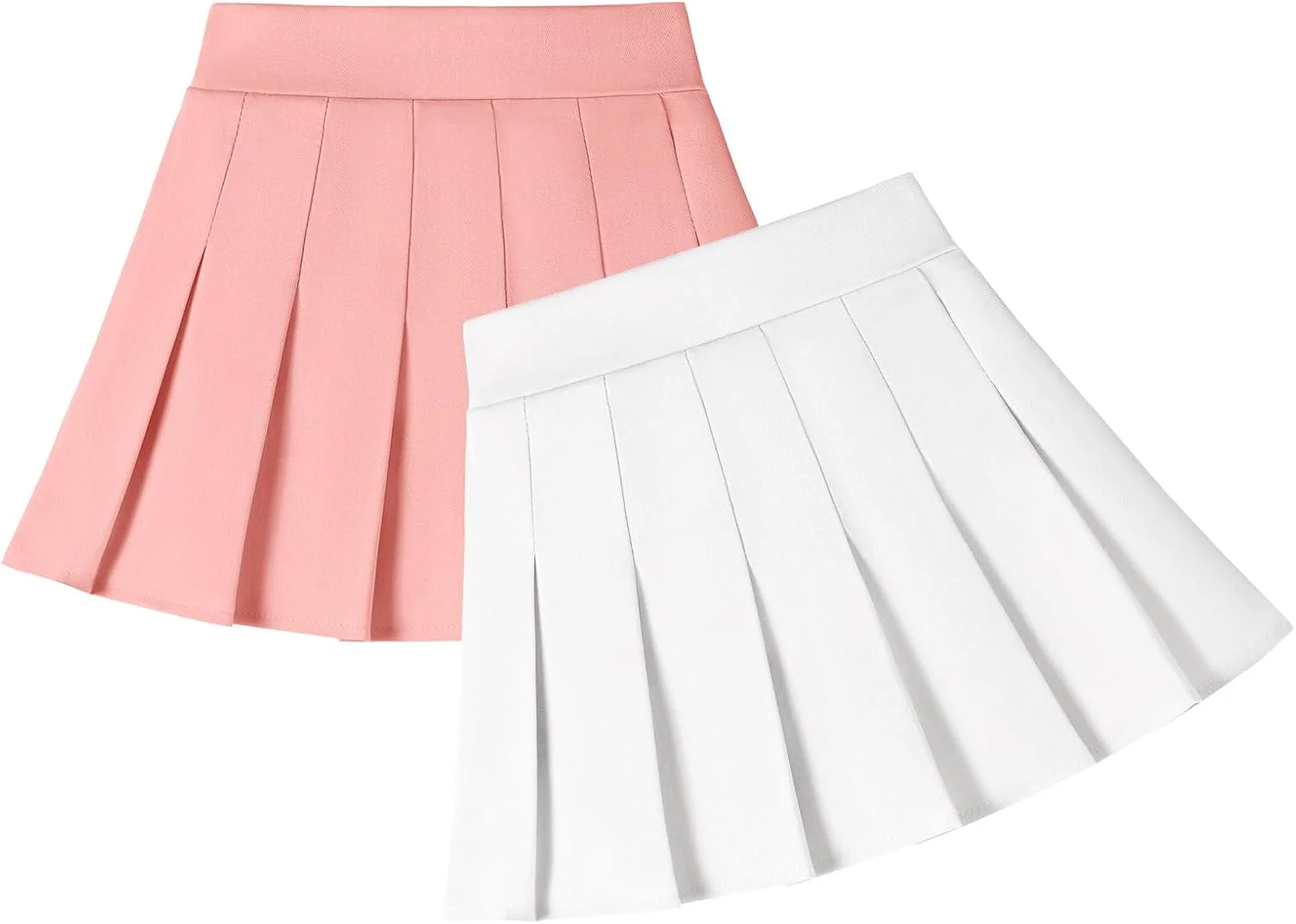 بسته 2 عددی دامن پلیسه دار دخترانه بچه گانه، دامن فرم دخترانه بچه گانه با شورت داخلی، دامن تنیس غیر رسمی برای کودک کوچک