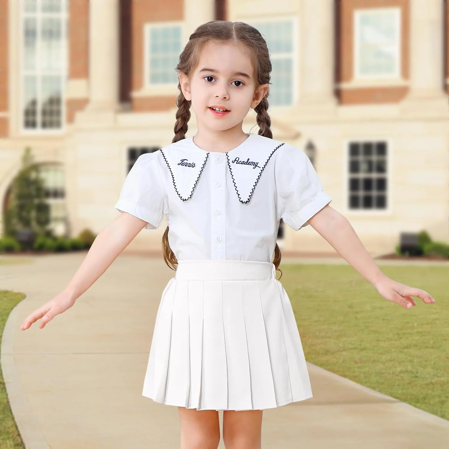 بسته 2 عددی دامن پلیسه دار دخترانه بچه گانه، دامن فرم دخترانه بچه گانه با شورت داخلی، دامن تنیس غیر رسمی برای کودک کوچک بسته 2 عددی دامن پلیسه دار دخترانه بچه گانه، دامن فرم دخترانه بچه گانه با شورت داخلی، دامن تنیس غیر رسمی برای کودک کوچک