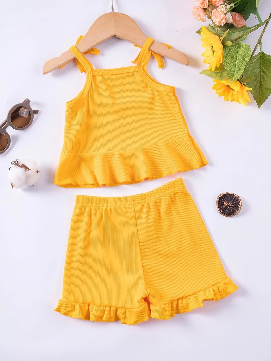 لباس تابستانی دخترانه نوزادی، تیشرت آستین حلقه ای نخی، تاپ با طرح دامن + شورت، ست لباس زیبا لباس تابستانی دخترانه نوزادی، تیشرت آستین حلقه ای نخی، تاپ با طرح دامن + شورت، ست لباس زیبا