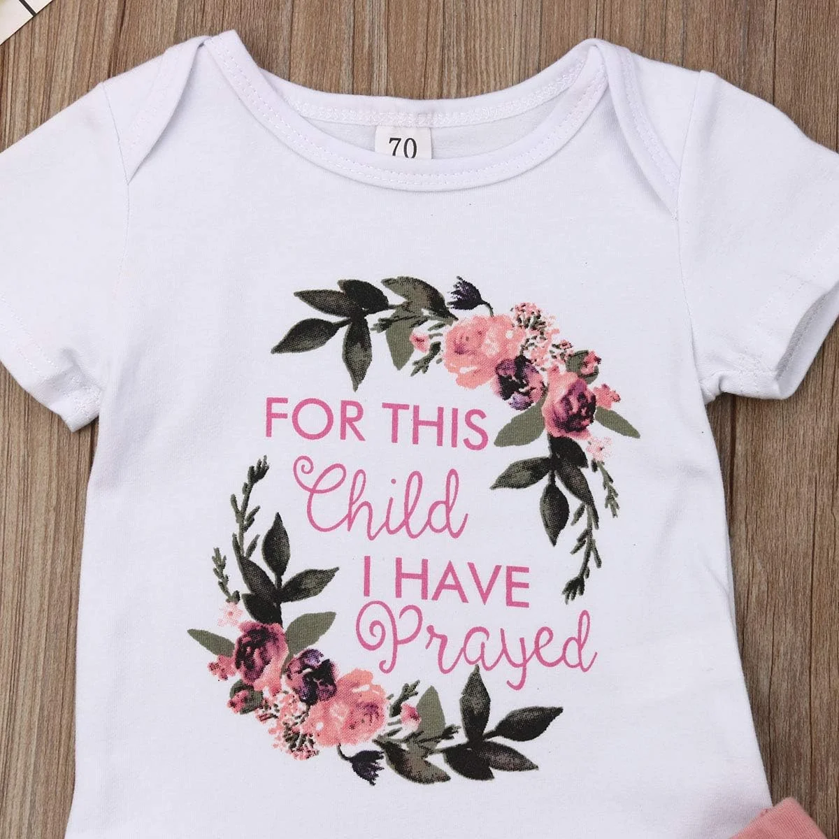 لباس نوزاد دخترانه، رامپر گلدار آستین کوتاه با تاپ طرح دار و دامن توتو 2 تکه، مناسب تابستان