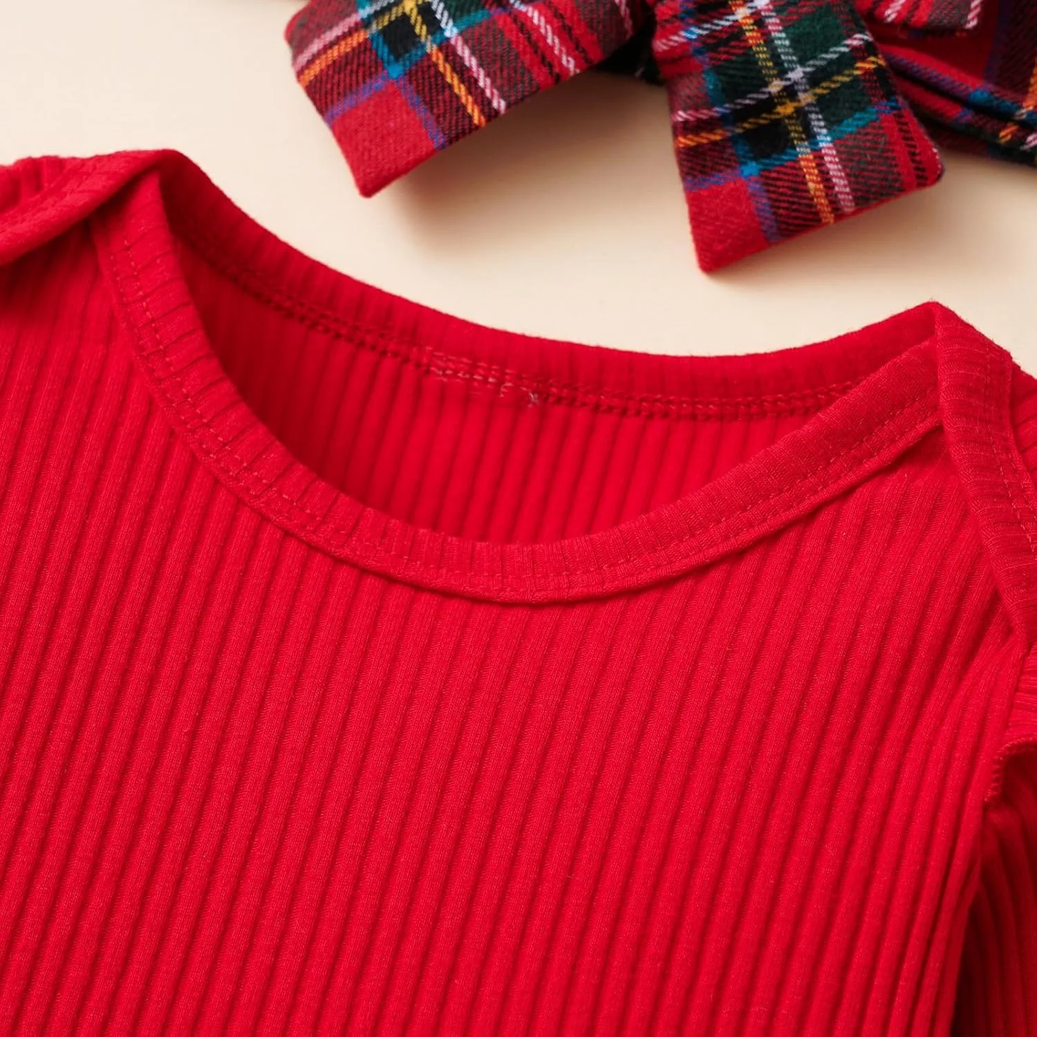 لباس کریسمس دخترانه Geagodelia، ست لباس نوزادی شامل بادی آستین بلند + دامن با بند