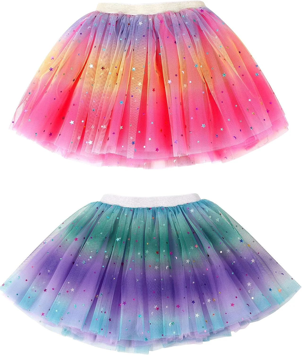 دامن توتو باله دخترانه، مناسب جشن تولد و مهمانی پرنسسی، ست 2 عددی (80cm-110cm)