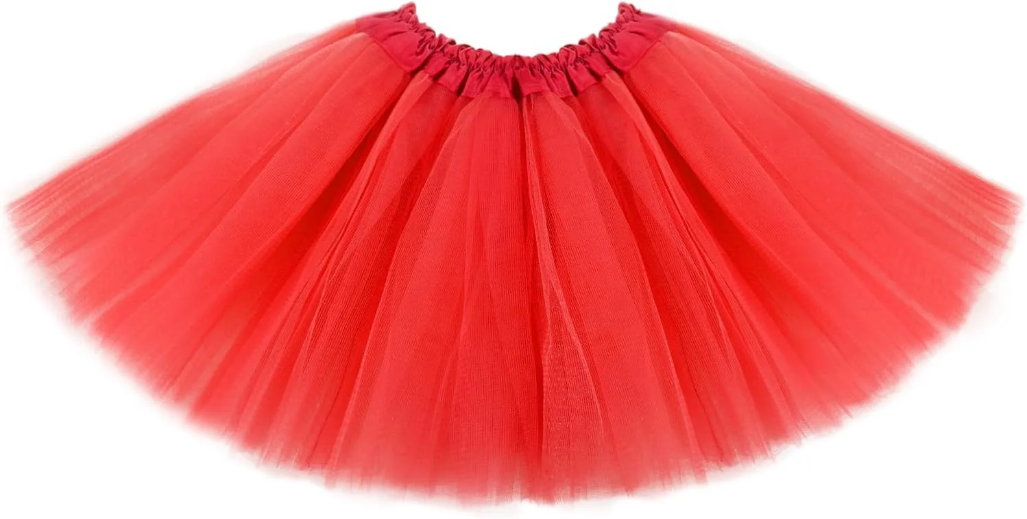 دامن توتو دخترانه، دامن توری سه لایه برای سنین 4 تا 12 سال، مناسب جشن تولد، رقص، هالووین و مهمانی های فانتزی
