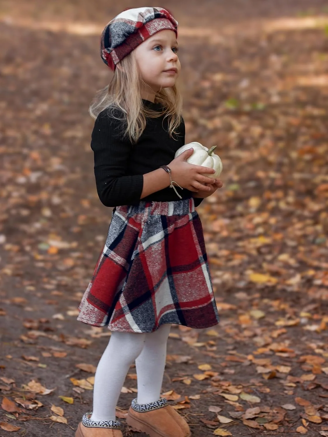 ست لباس دخترانه Miipat، تاپ آستین بلند و دامن، مناسب فصل پاییز و زمستان