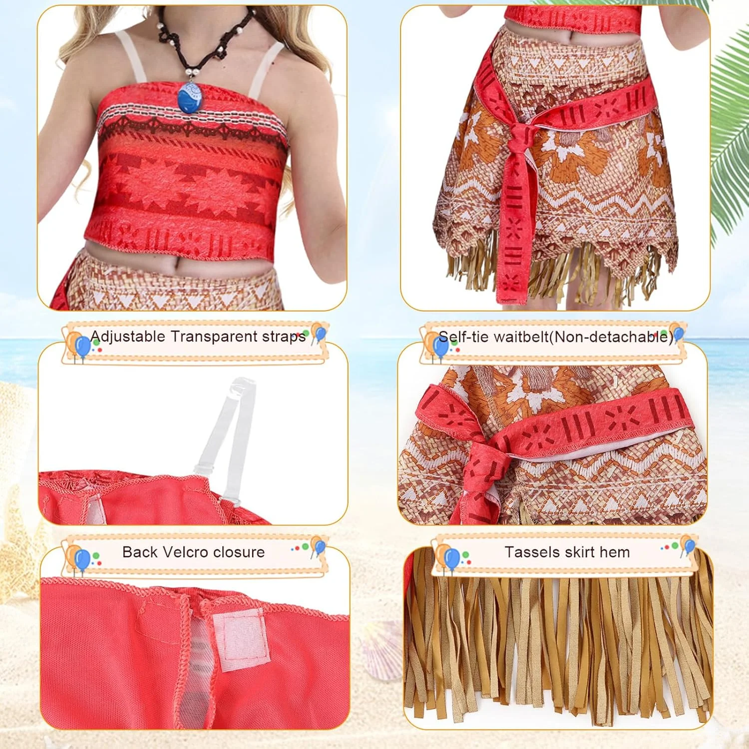 ست دامن و لباس ماجراجویی دخترانه AmzBarley، لباس پرنسس برای هالووین و نقش آفرینی کودکان