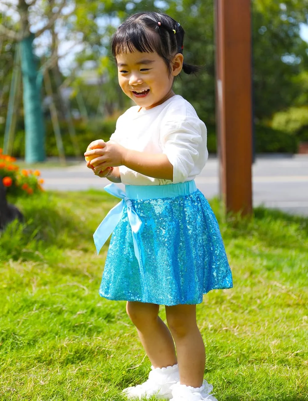 دامن پولکی درخشان Cilucu مناسب مهمانی تولد دخترانه و دامن مینی پرنسسی