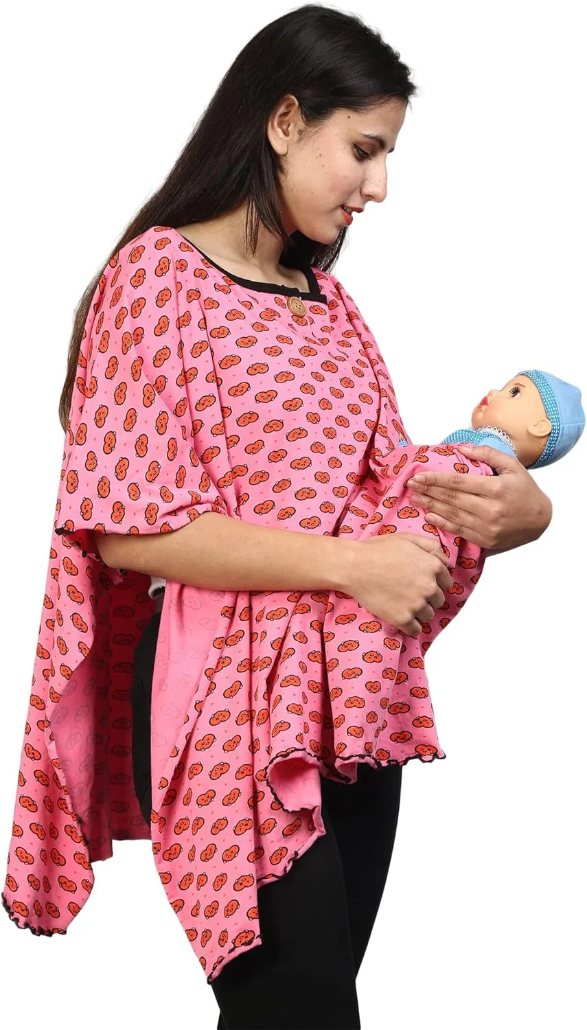 شال طرح قلب شیک سیلیبوم برای تی شرت بارداری و شیردهی زنانه، تاپ شیردهی یقه گرد، هدیه نوزاد برای زنان باردار