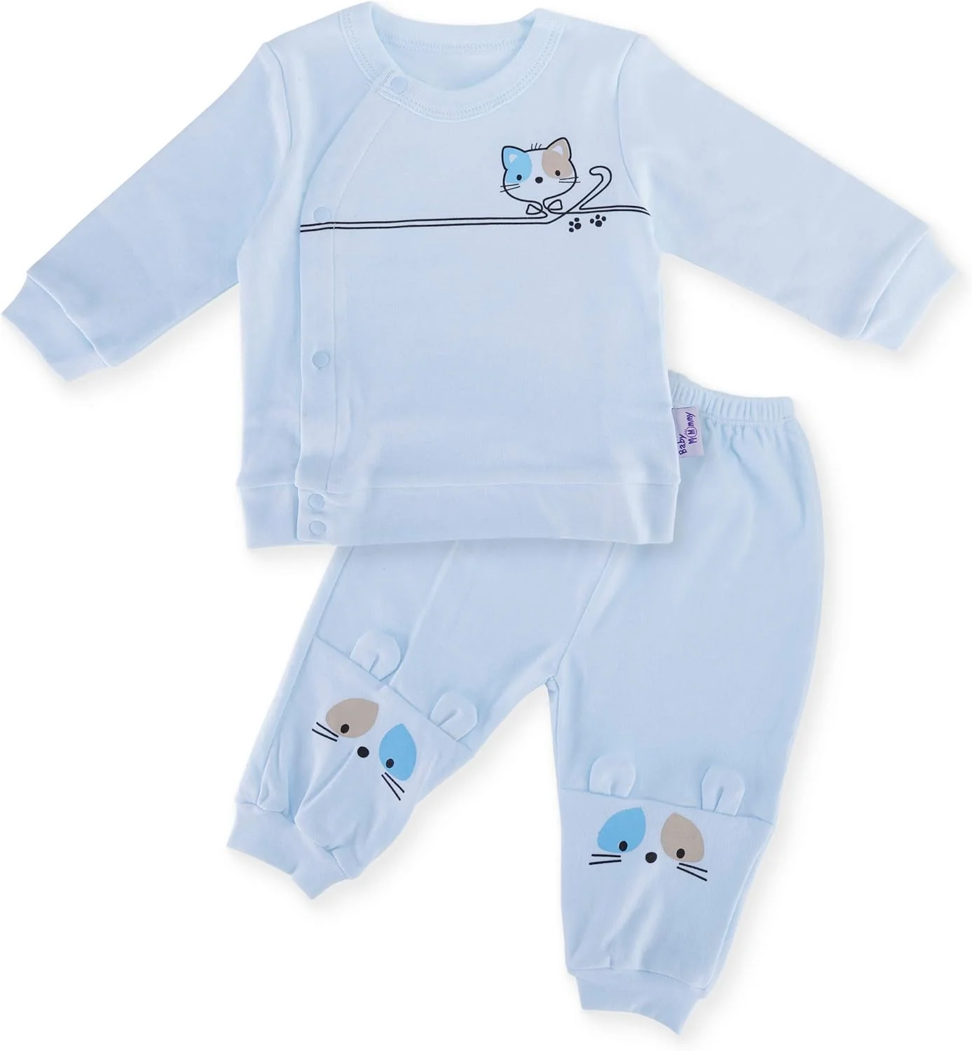 لباس نوزادی آستین بلند پنبه ای مناسب نوزاد پسر و نوزاد دختر | لباس نوزادی نرم و راحت با رنگ جذاب