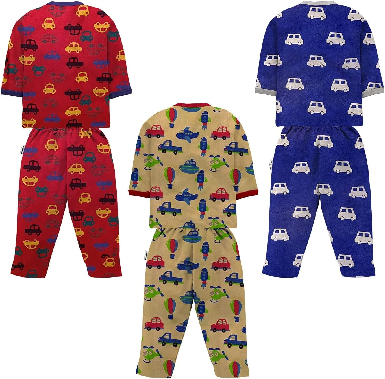 ست تی‌شرت آستین بلند و شلوار راحتی نوزادی تینچوک، بسته 3 عددی