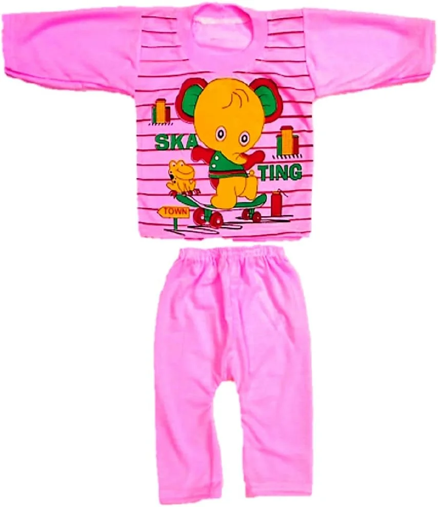 لباس نوزاد پسرانه و دخترانه، تیشرت و شلوار راحتی پنبه ای نرم | 6 عدد تیشرت آستین بلند + 6 عدد شلوار راحتی چند رنگ، سایز 0 تا 18 ماه