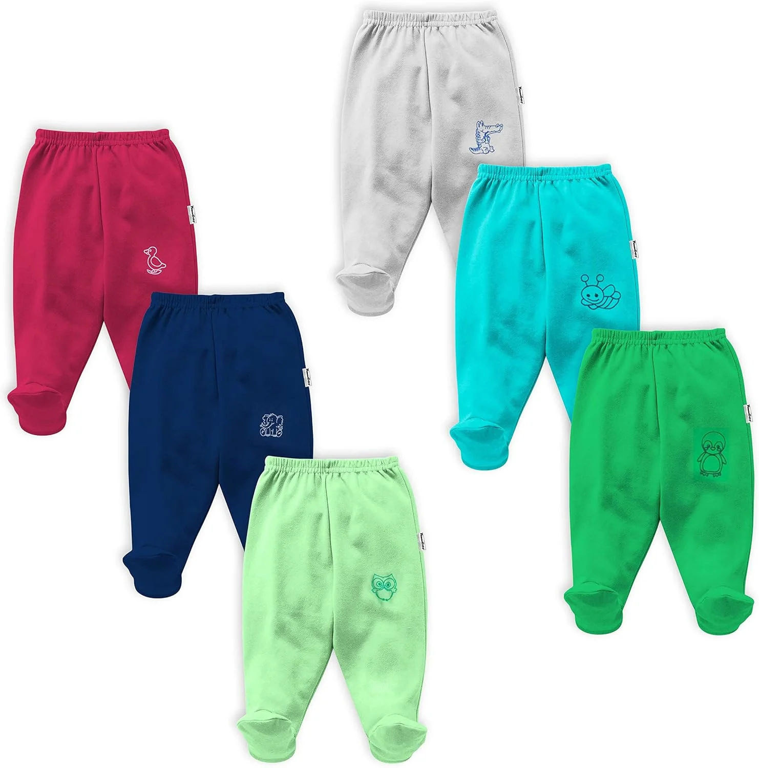 ست 12 تکه لباس نوزادی شامل تیشرت آستین بلند جلو باز، شلوار و جوراب دار - مناسب برای نوزاد 6 تا 9 ماه