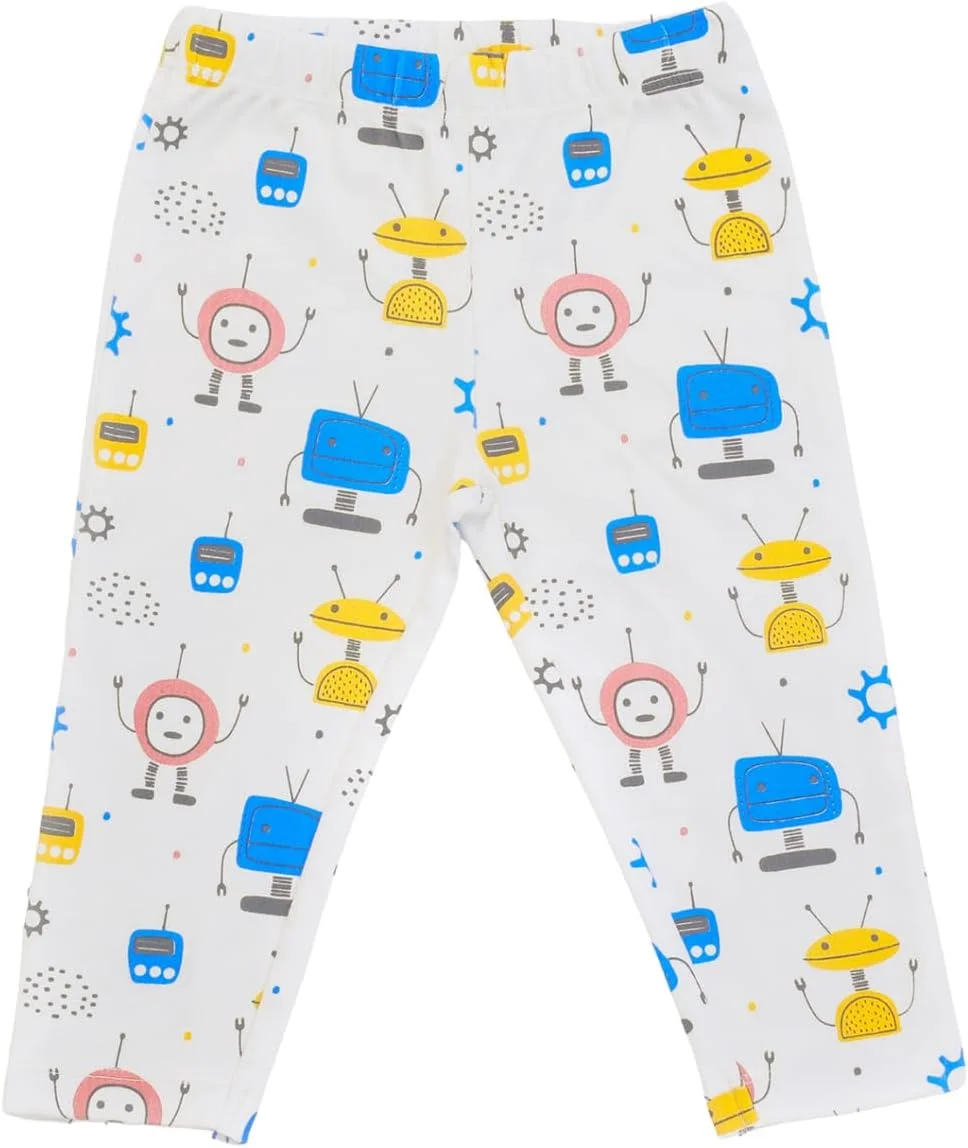 ست لباس پسرانه نوزادی طرح کارتونی نئوگو، تیشرت آستین بلند و شلوار راحتی، مناسب برای نوزادان 0 تا 24 ماه (زرد، سفید)