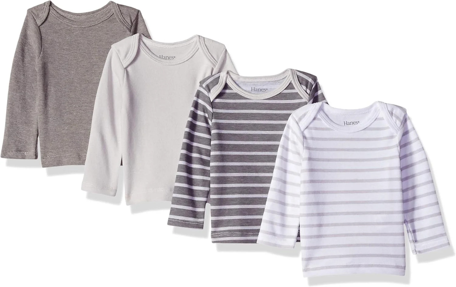 ست تی‌شرت آستین بلند نوزاد دخترانه هینز، بسته 4 عددی