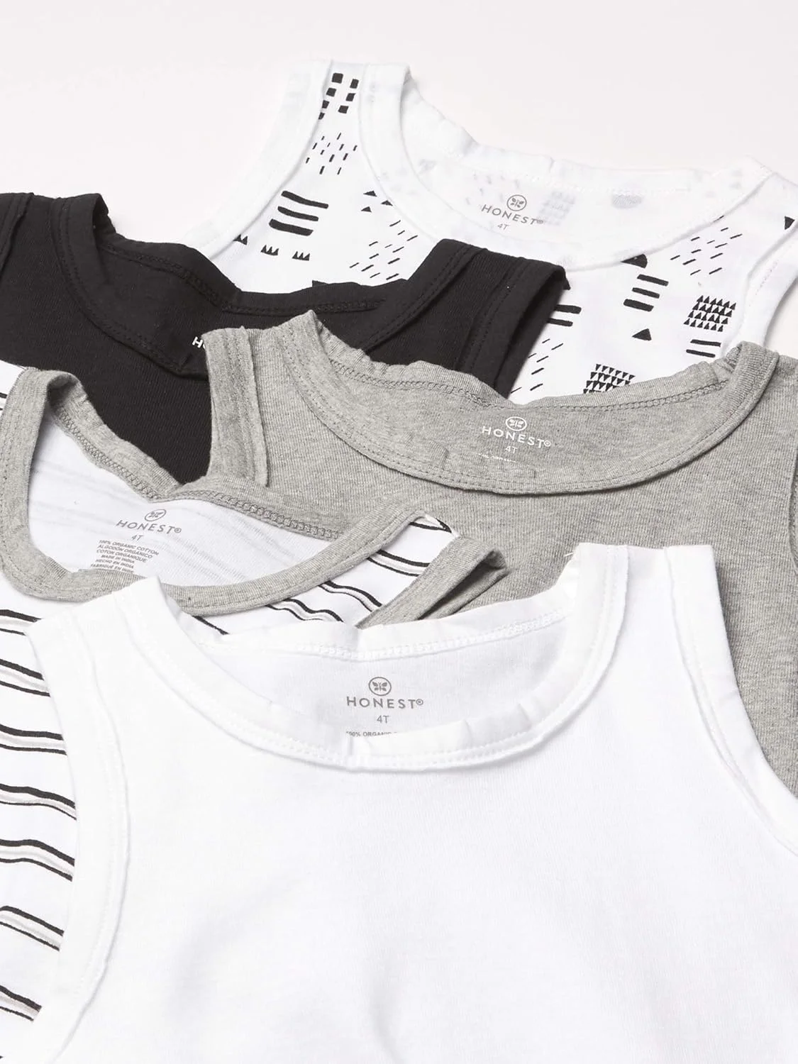 تی‌شرت رکابی نوزادی پسرانه HonestBaby، بسته‌های چندتایی