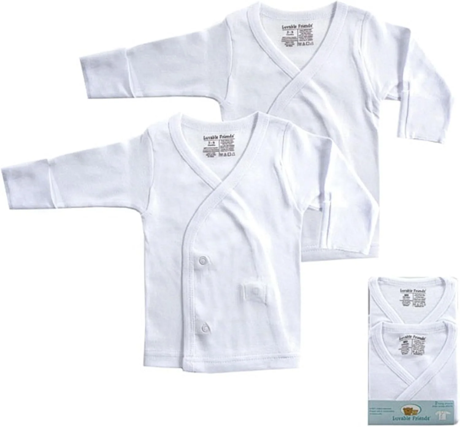 ست تی شرت های دکمه دار نوزادی Luvable Friends