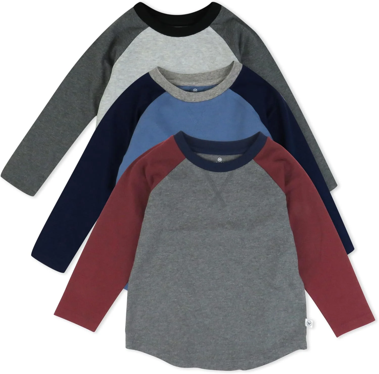 تی شرت آستین بلند بیسبالی سه عددی HonestBaby، ۱۰۰٪ پنبه ارگانیک برای نوزاد و کودک نوپا پسرانه