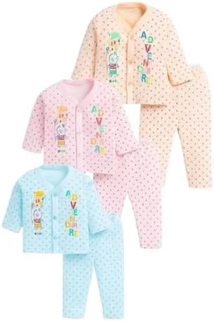 لباس آستین بلند نخی کامل بچه گانه شیام کالکشنز، تیشرت ژابلا با شلوار پیژامه برای نوزادان و کودکان نوپا، سایز 0 ماه تا 4 سال