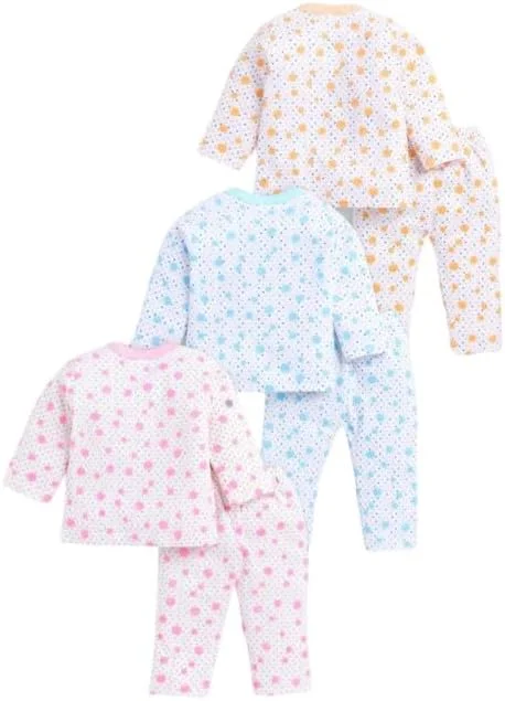 ست لباس نوزادی شامل جلیقه، تیشرت و شلوار راحتی، 100% پنبه، آستین بلند، مناسب نوزادان و کودکان