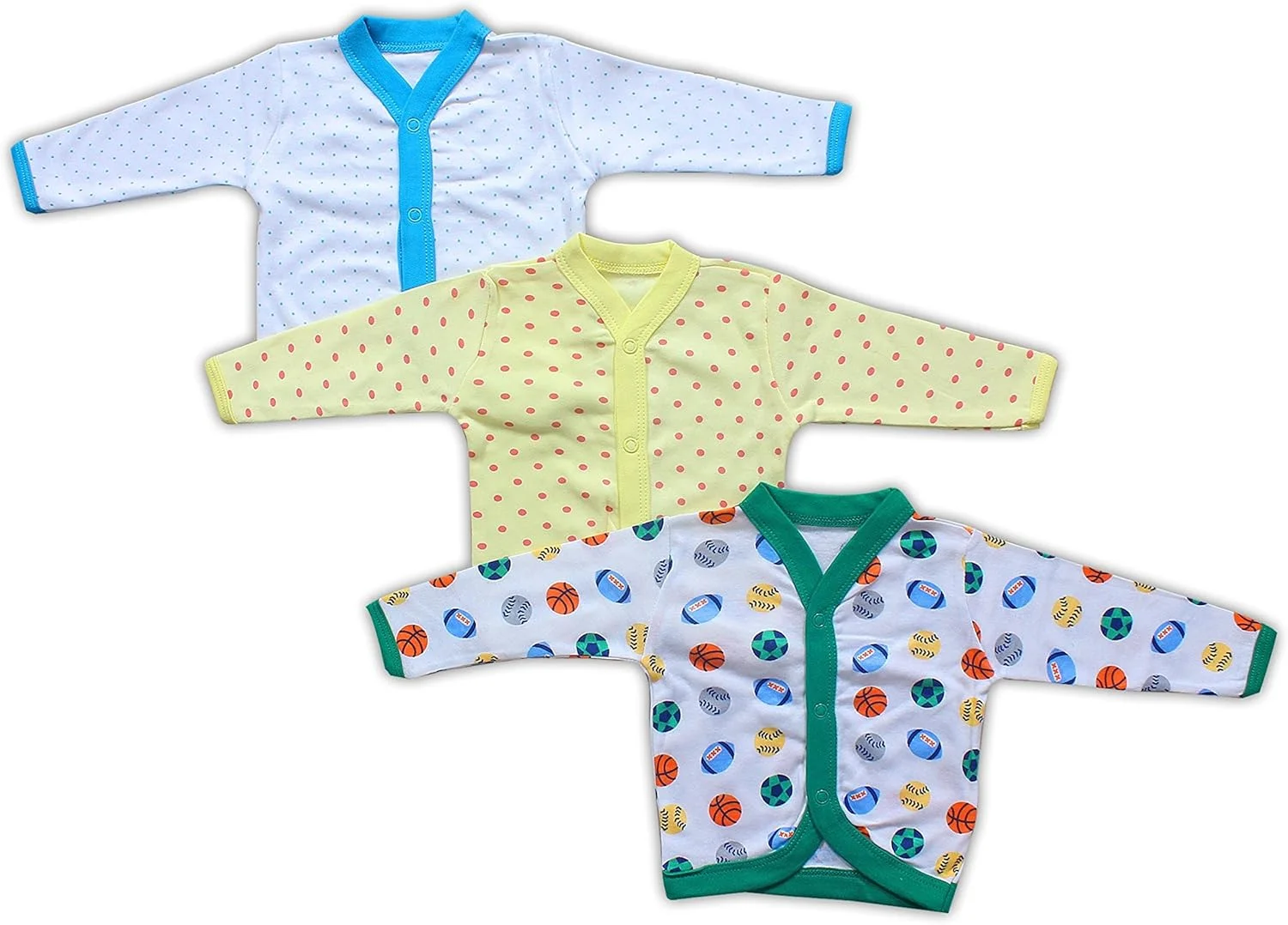 ست ۳ تکه زیرپوش آستین بلند نوزادی