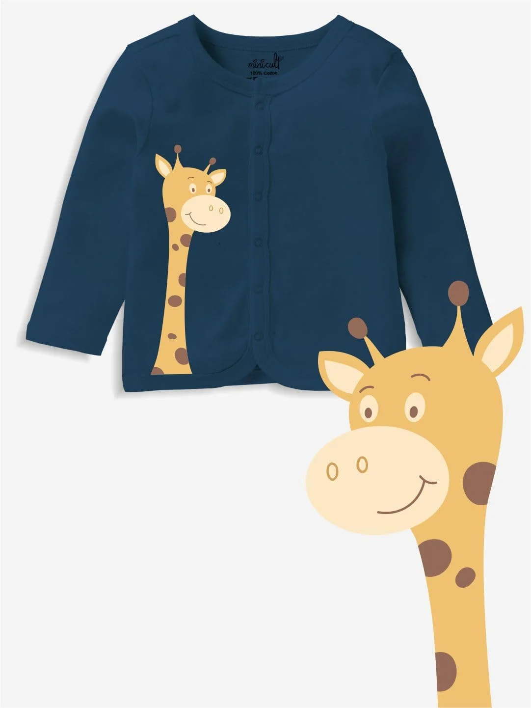 ست 5 عددی تیشرت آستین بلند جلو باز نخی و نرم مناسب نوزاد، طرح چند رنگ، سایز 18 تا 24 ماه