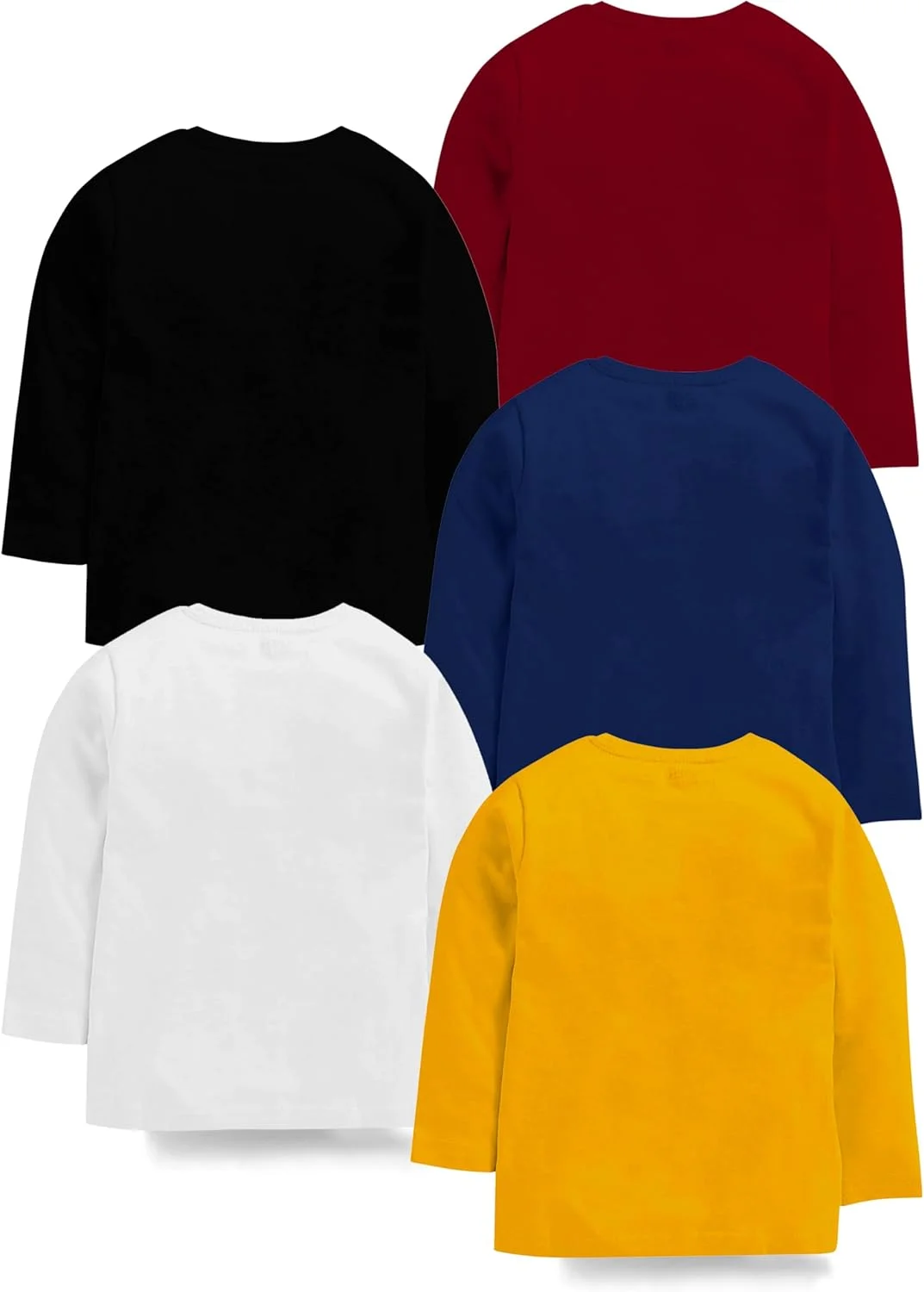 تی شرت آستین بلند پسرانه کوچیپو - بسته 5 عددی، چند رنگ، 12 تا 18 ماه
