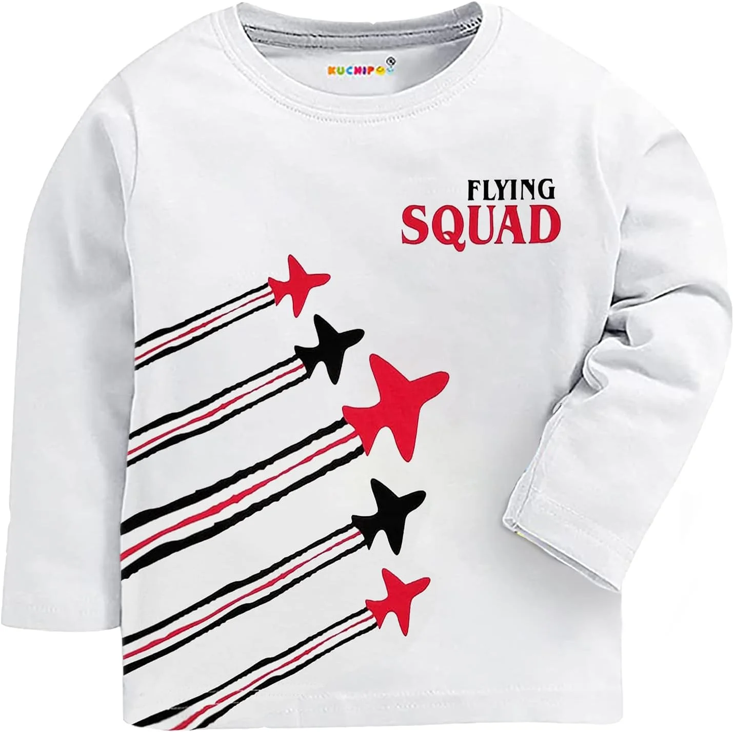 تی شرت آستین بلند پسرانه کوچیپو - بسته 5 عددی، چند رنگ، 12 تا 18 ماه