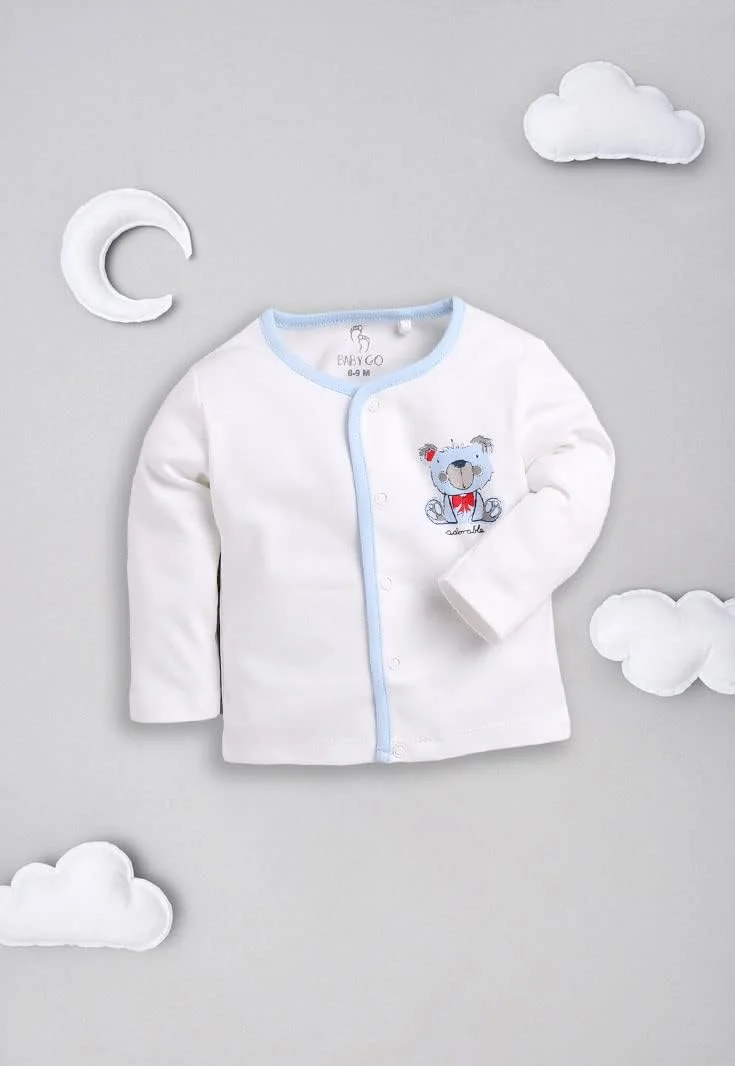 بی بی گو، ست ۳ تایی آستین بلند یقه گرد دکمه دار برای نوزاد پسر