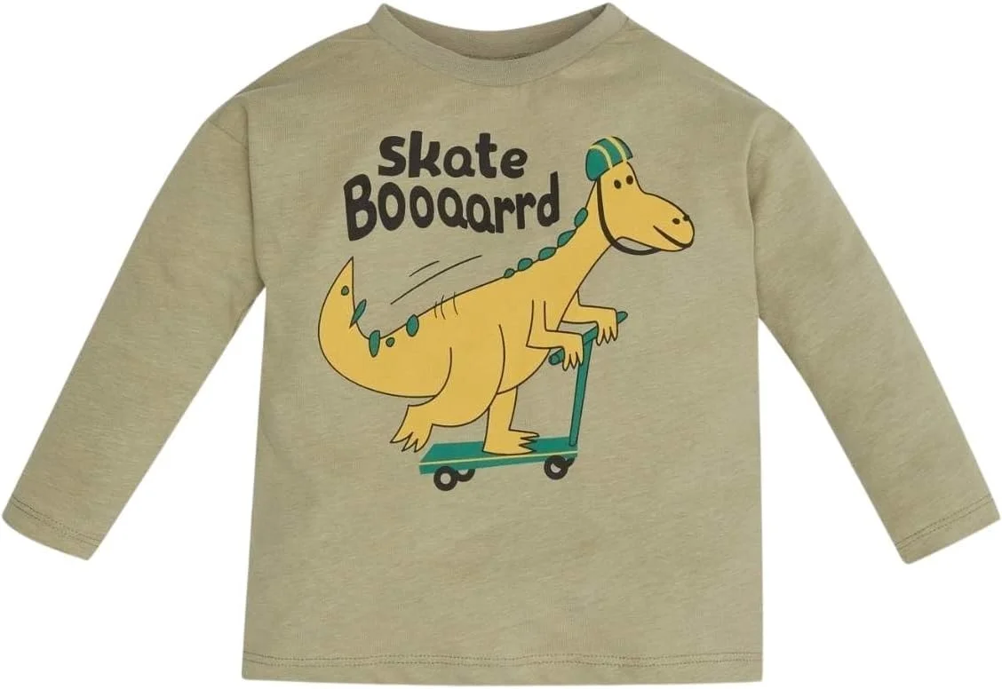 تی شرت آستین بلند با تن خور معمولی دفکتو