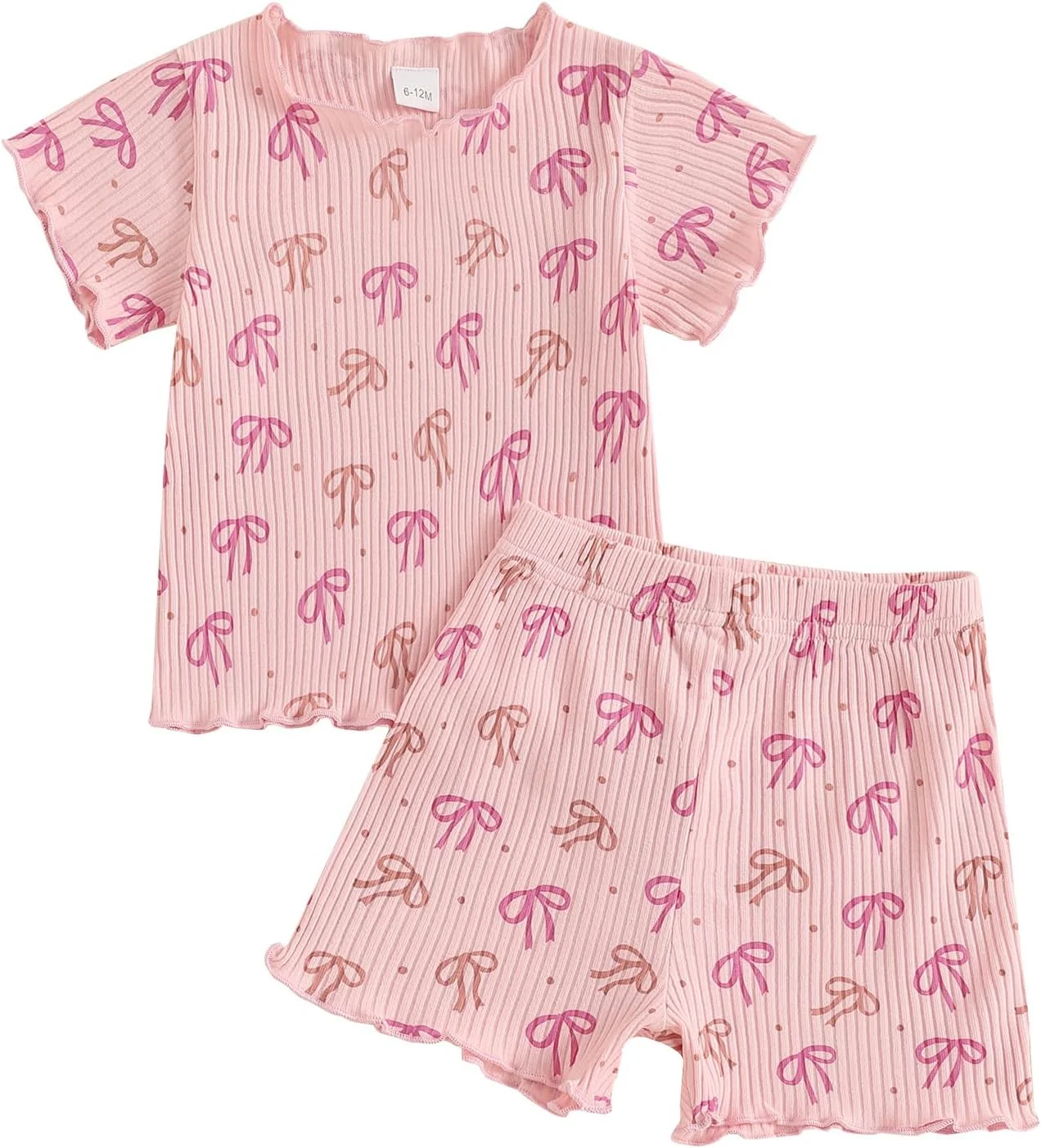 لباس های بهاره و تابستانه دخترانه Geagodelia، تیشرت آستین کوتاه طرح پاپیون و شورت کمر کش دار، ست 2 تکه لباس برای دختران کوچک