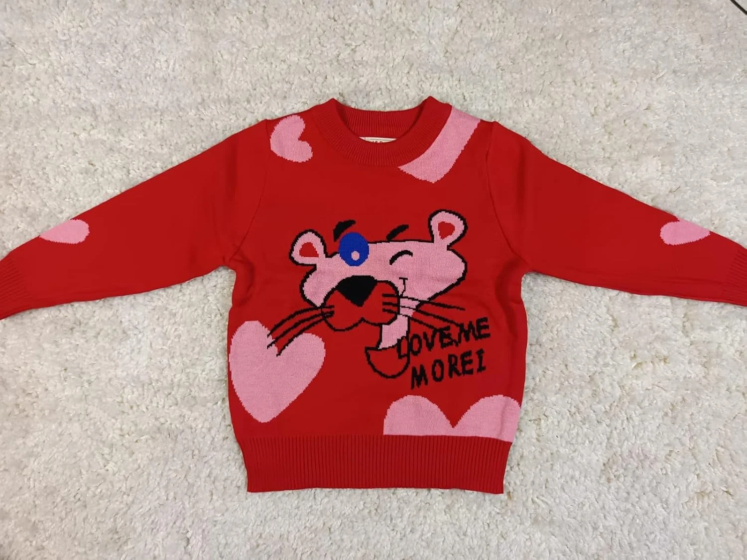 تی‌شرت و سویشرت آستین بلند یقه گرد زمستانی بچگانه با طرح قلب مناسب نوزاد، کودک نوپا، پسر و دختر بچه