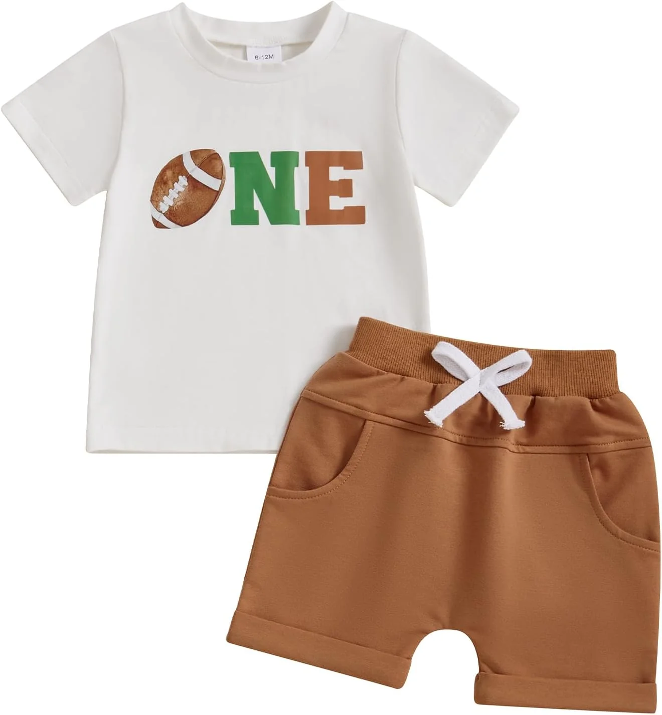 ست لباس تولد پسرانه Geagodelia، تیشرت آستین کوتاه طرح سیاره و شلوارک کمر کشی، مناسب فصل تابستان، 2 تکه