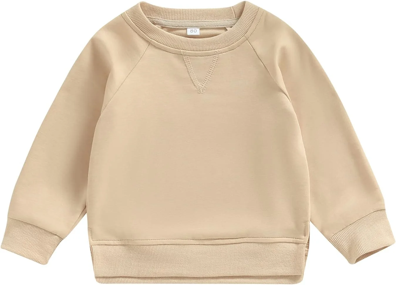 بلوز آستین بلند پنبه ای ساده یقه گرد مناسب بهار و پاییز برای نوزادان دختر و پسر