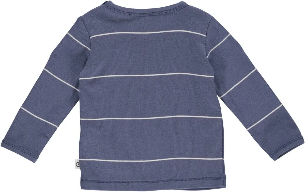 تی شرت آستین بلند راه راه پسرانه موسلی بای گرین کاتن