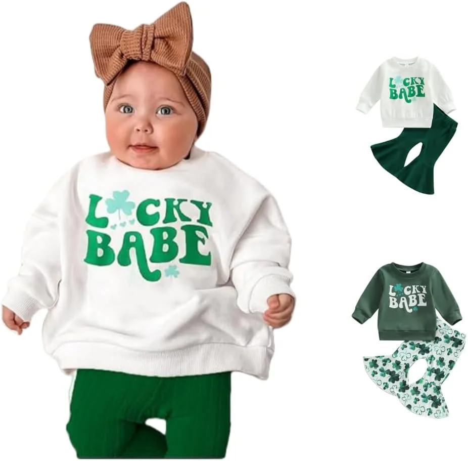 لباس دخترانه بچه گانه HIUARA، بلوز آستین بلند، تیشرت و شلوار دمپا گشاد، مناسب فصل پاییز