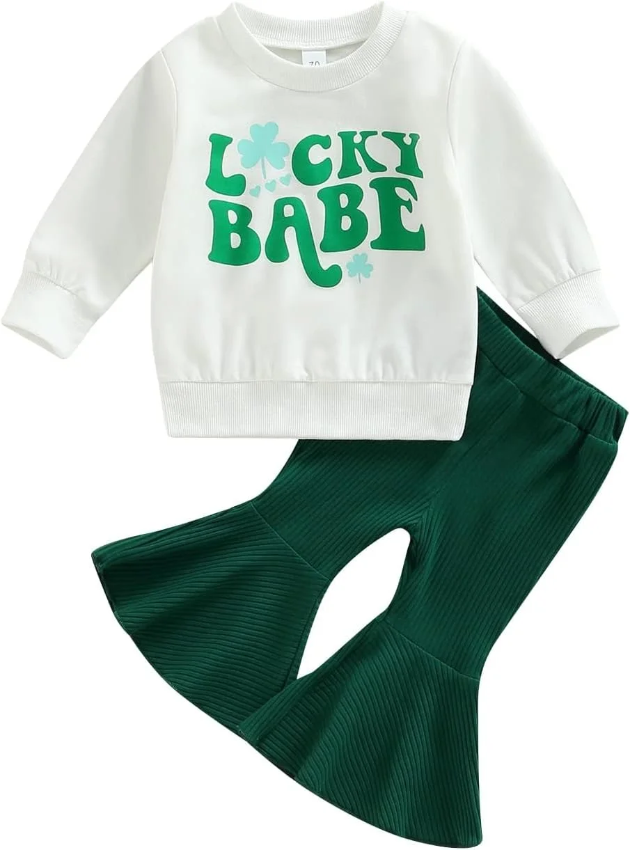 لباس دخترانه بچه گانه HIUARA، بلوز آستین بلند، تیشرت و شلوار دمپا گشاد، مناسب فصل پاییز