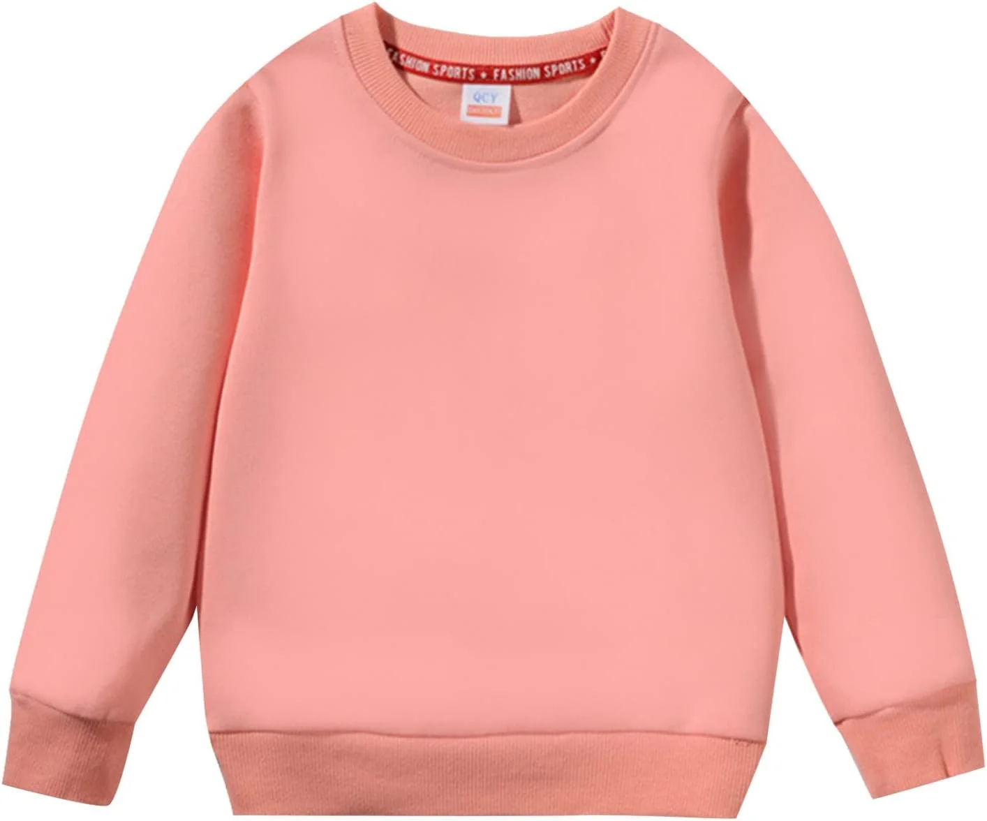 تی شرت آستین بلند یقه گرد و نازک پنبه ای یکدست بچگانه