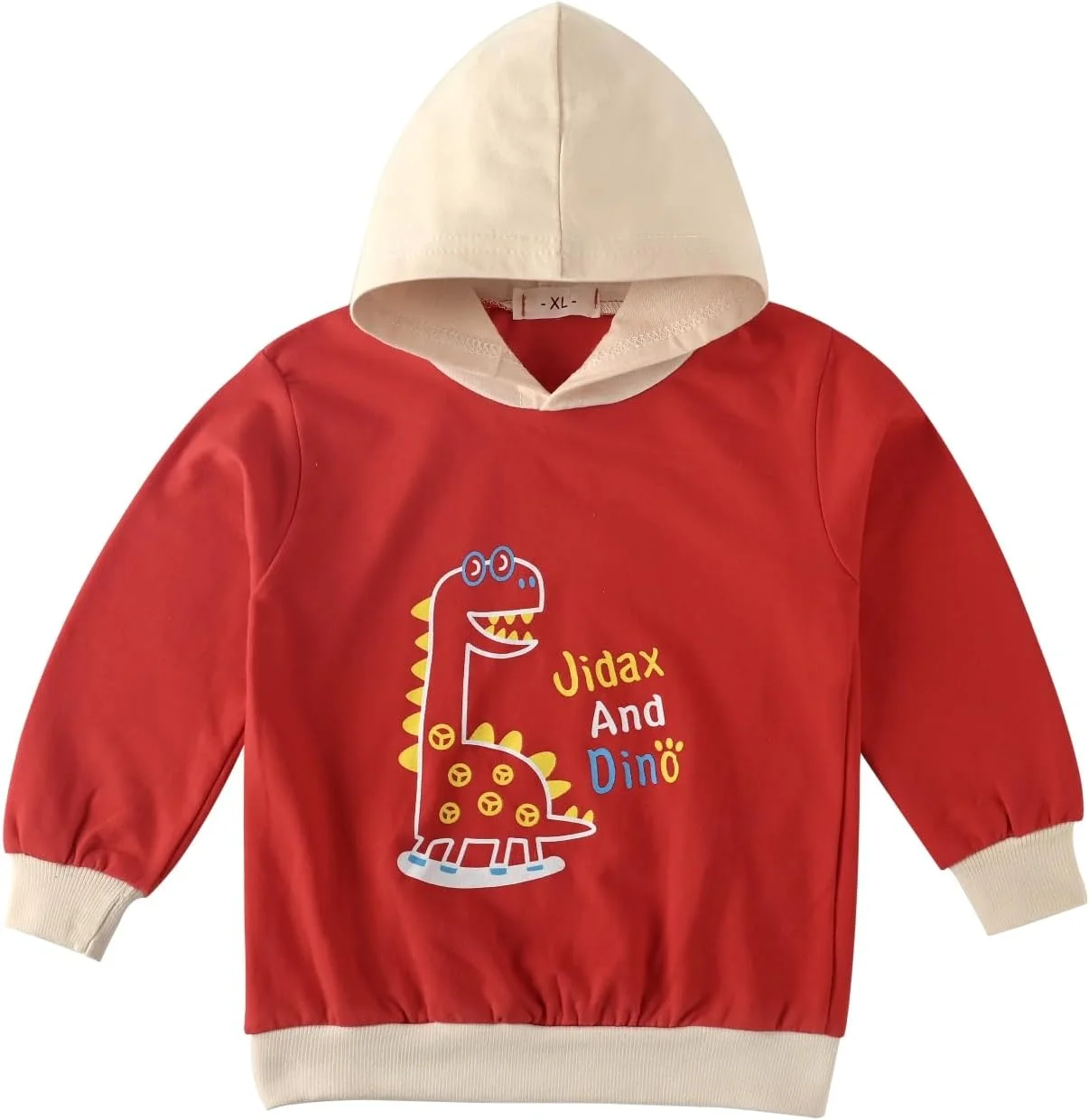 تی شرت هودی آستین بلند طرح دایناسور کارتونی برای نوزاد، کودک نوپا، پسر و دختر