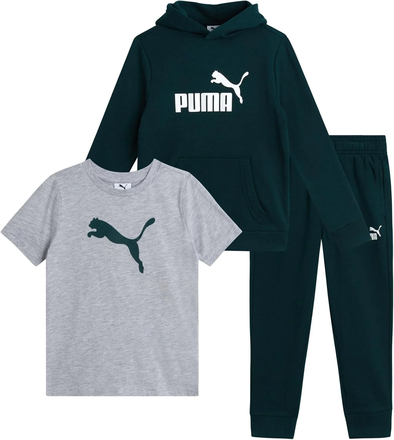 ست سه تکه شلوار و تیشرت پسرانه پوما مدل B Jogset Flc-tod