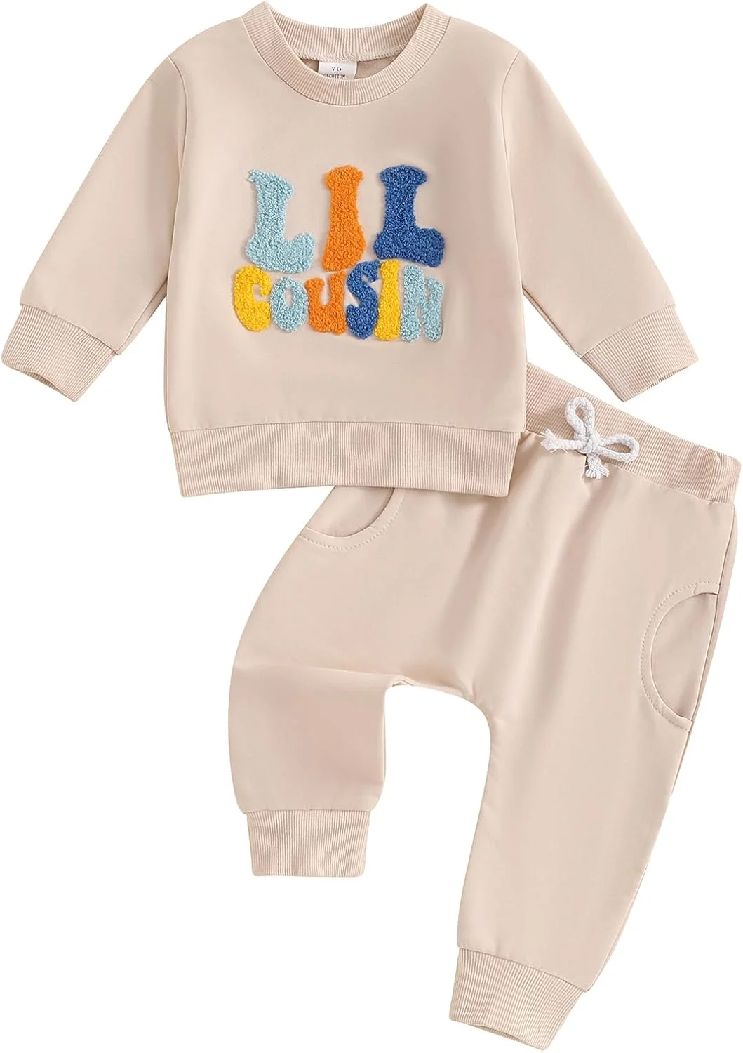 ست لباس تابستانی پسرانه با طرح "برادر بزرگتر/برادر کوچکتر"، تیشرت گلدوزی شده به همراه شلوارک جیب دار، لباس سرهمی پسرانه