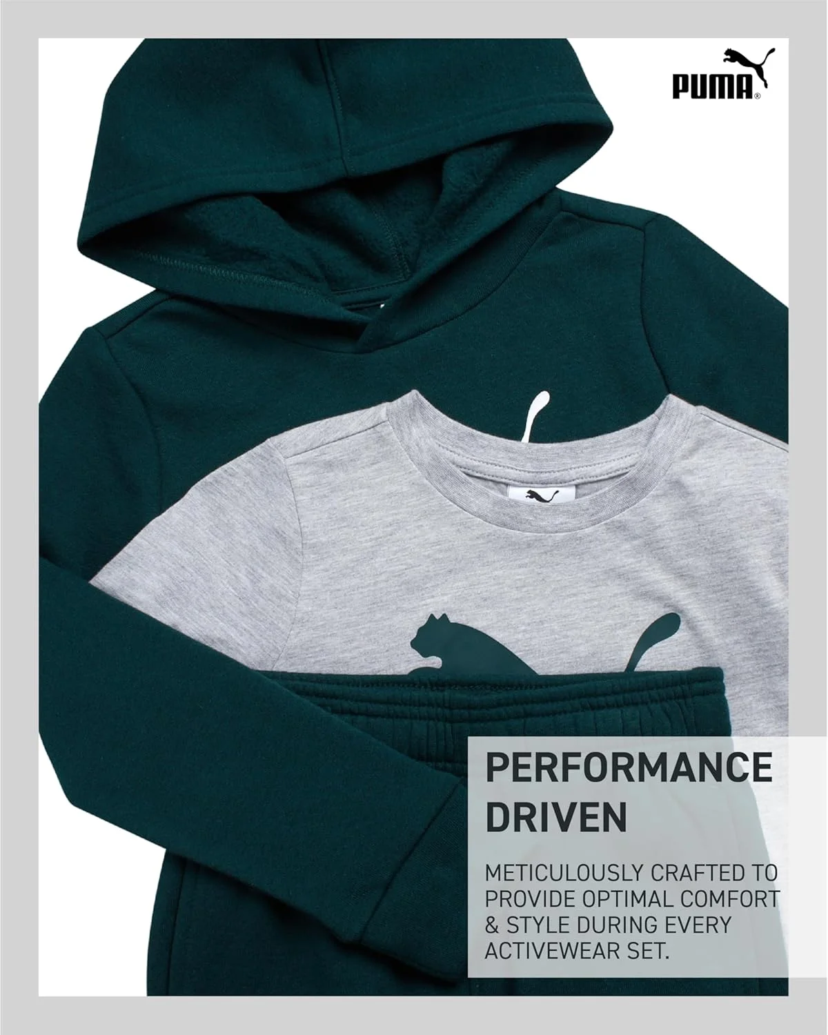 ست سه تکه شلوار و تیشرت پسرانه پوما مدل B Jogset Flc-tod